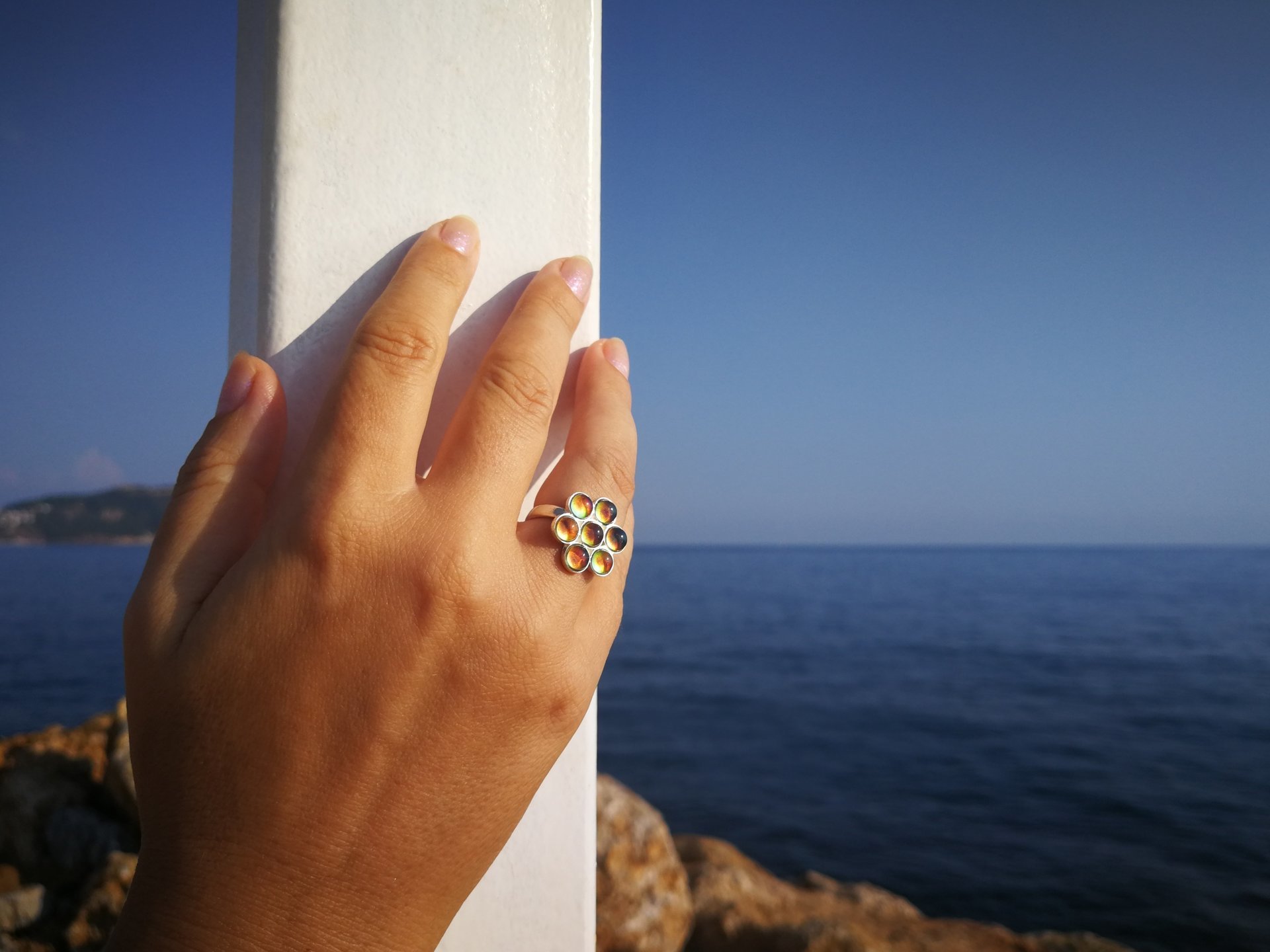 Flower of Light - Mood Ring - Sterling Silver 925