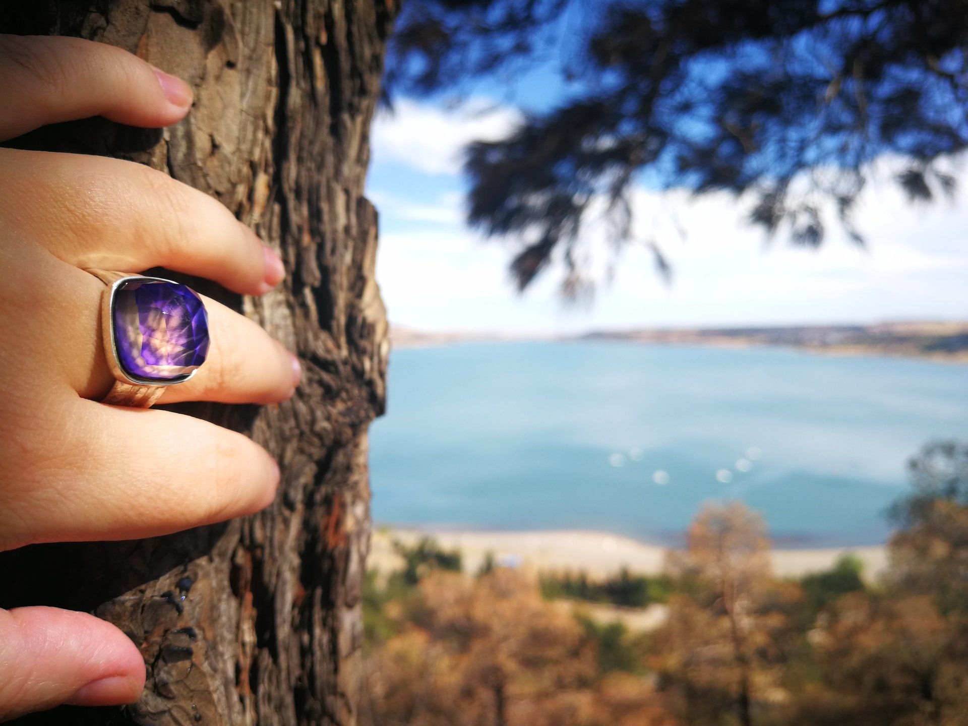 World of Mystery - Mood Ring - 15 mm - Sterling Silver 925 (pure or gold plated) - AAA Crystal Quartz