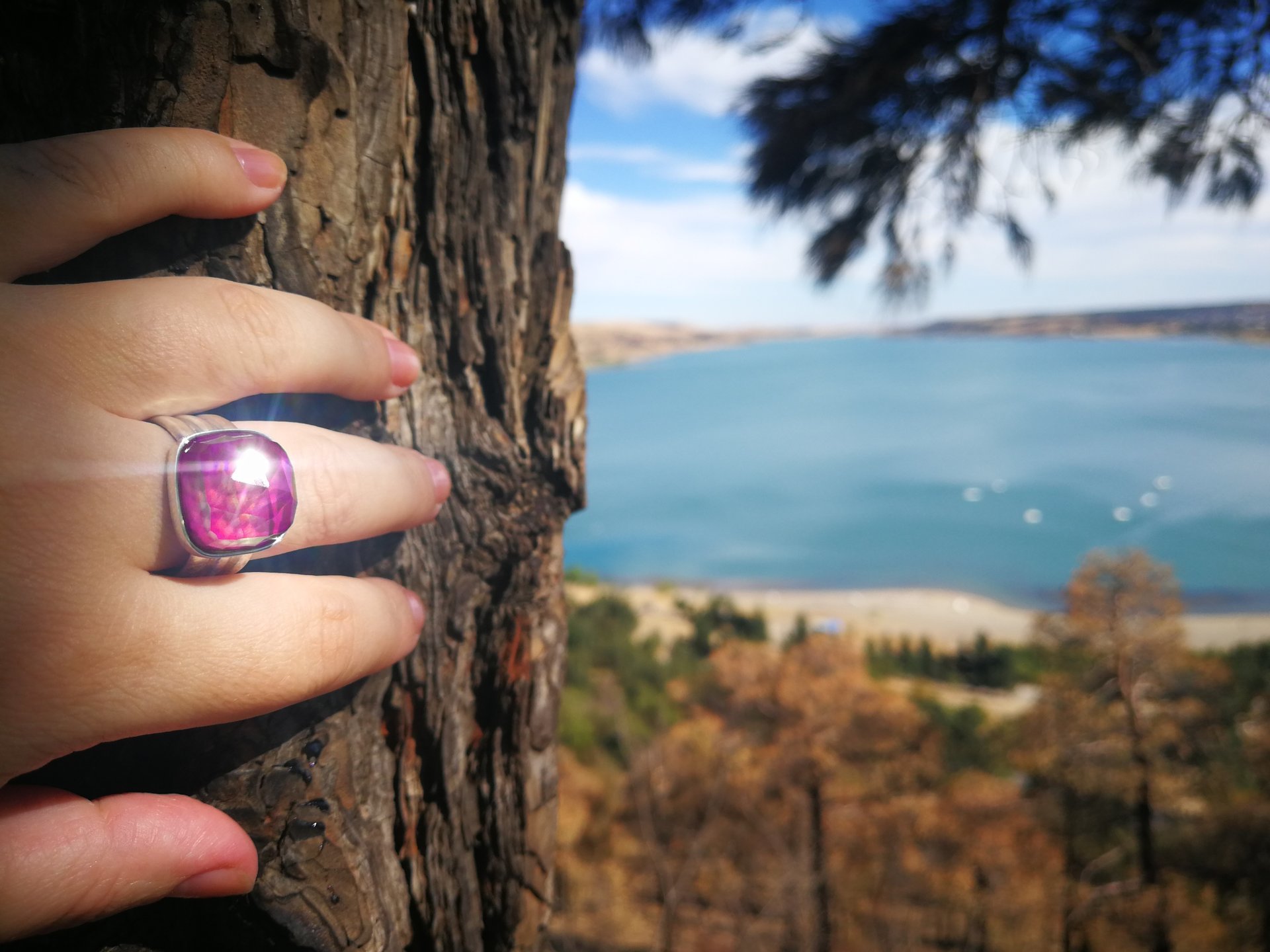 World of Mystery - Mood Ring - 15 mm - Sterling Silver 925 (pure or gold plated) - AAA Crystal Quartz
