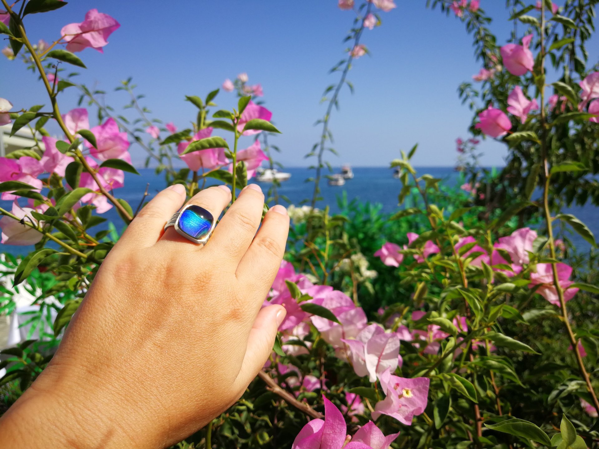 Northern Lights - Mood Ring - 15 mm - Sterling Silver 925 - AAA Crystal Quartz