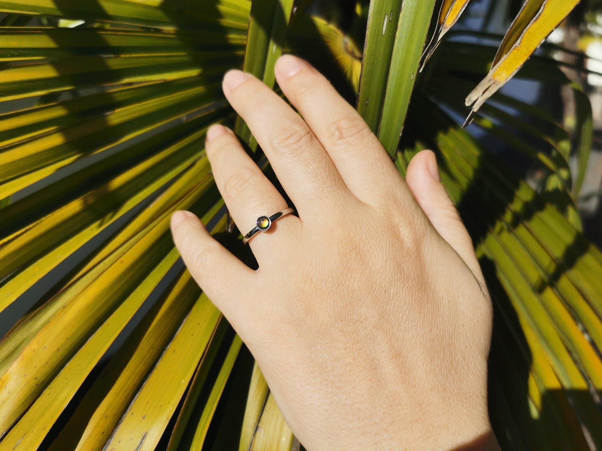 Little Angel - Mood Ring - 3 mm - AAA Crystal Quartz - Stainless Steel - High Quality