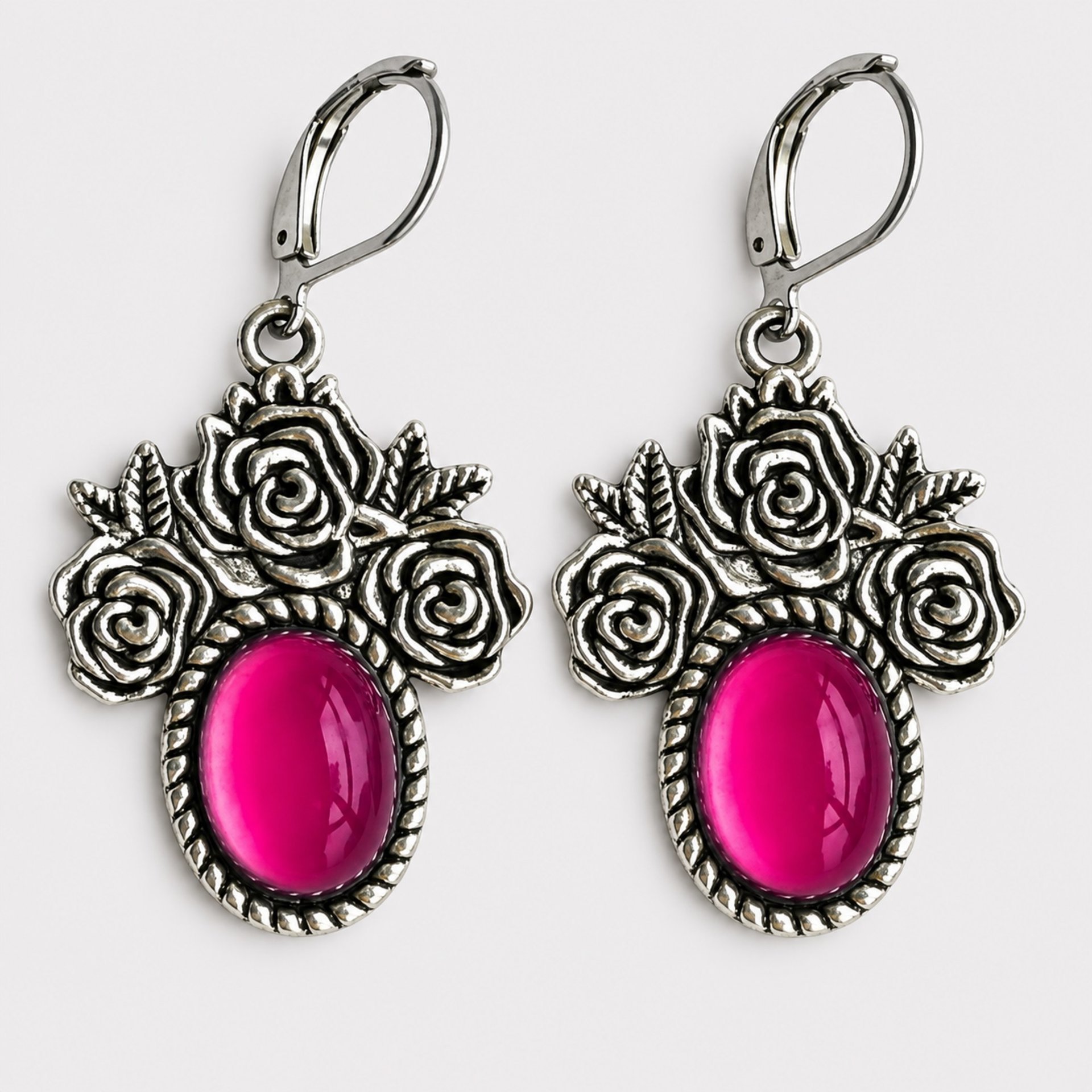 Roses of Passion - Mood Earrings - 14x10 mm - Brass