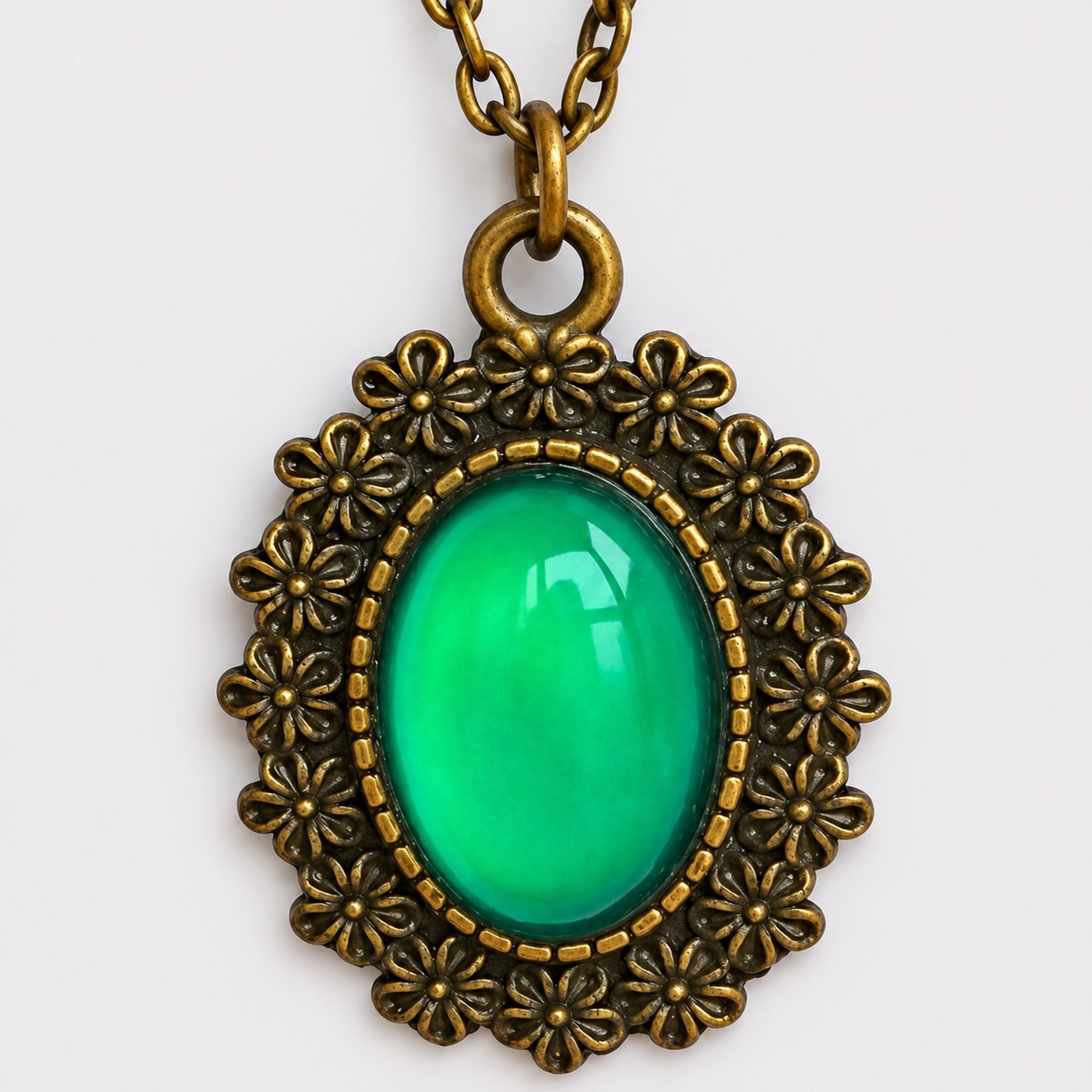 Secret Princess of Zanzibar - Mood Necklace - 18x13 mm - Brass