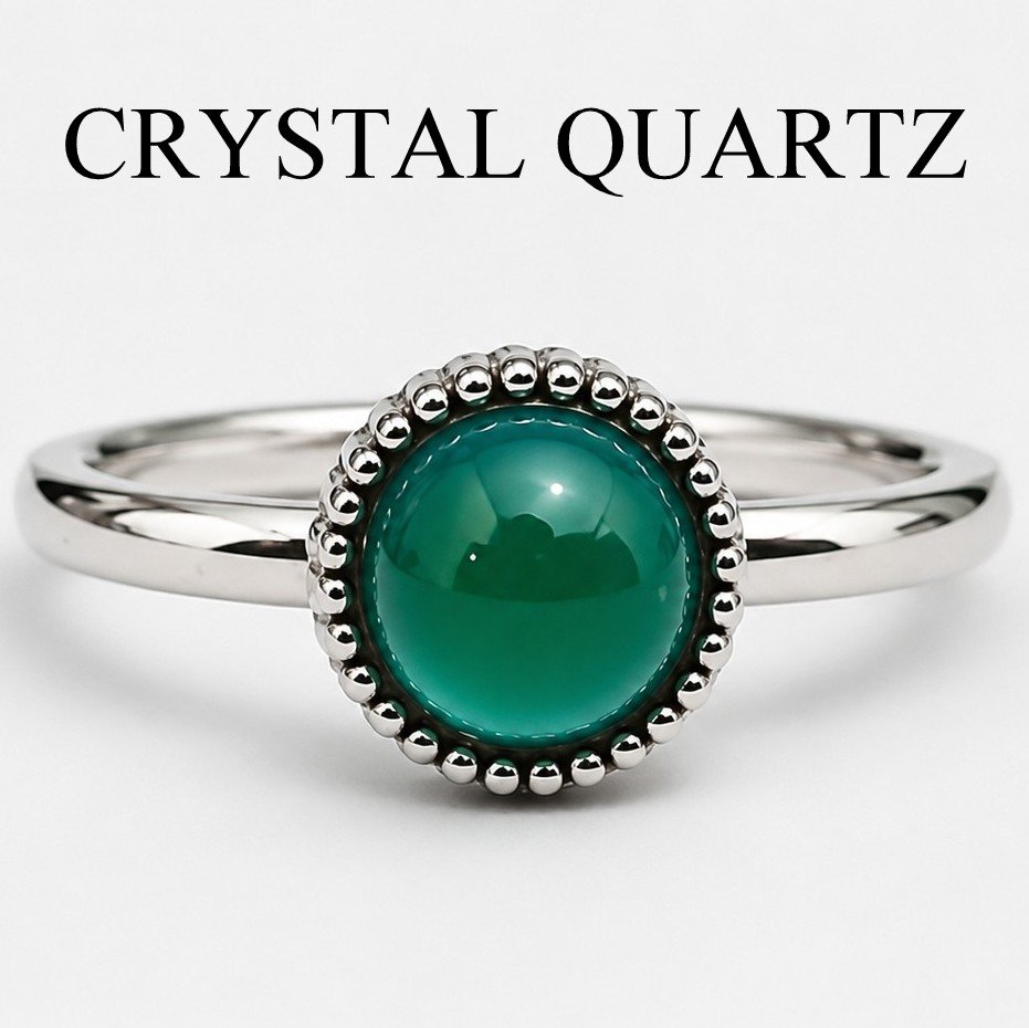 Crown of Beauty - Mood Ring - 6 mm - AAA Crystal Quartz - Stainless Steel - High Quality