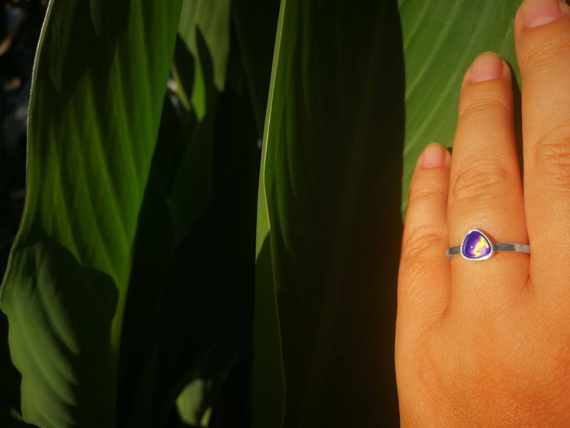 The Little Lord - Mood Ring - 6 mm - Sterling Silver 925 - AAA Crystal Quartz
