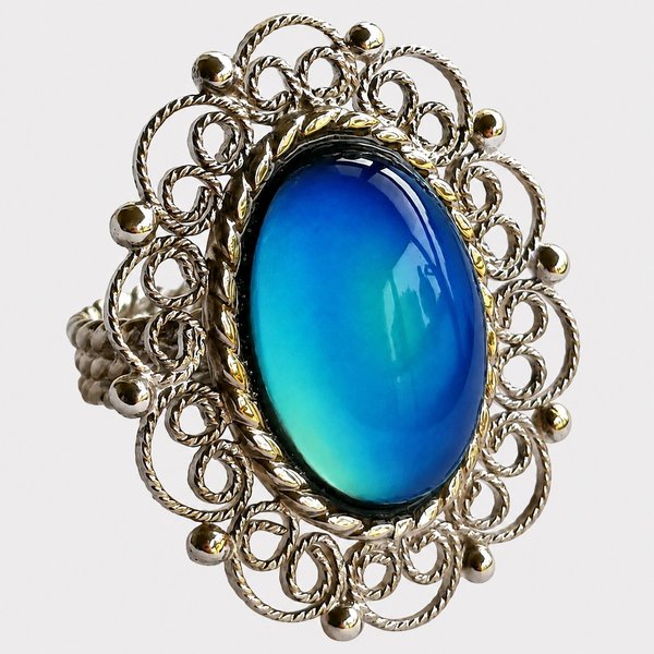 Empress of Grace - Mood Ring - 18x13 mm - Sterling Silver 925