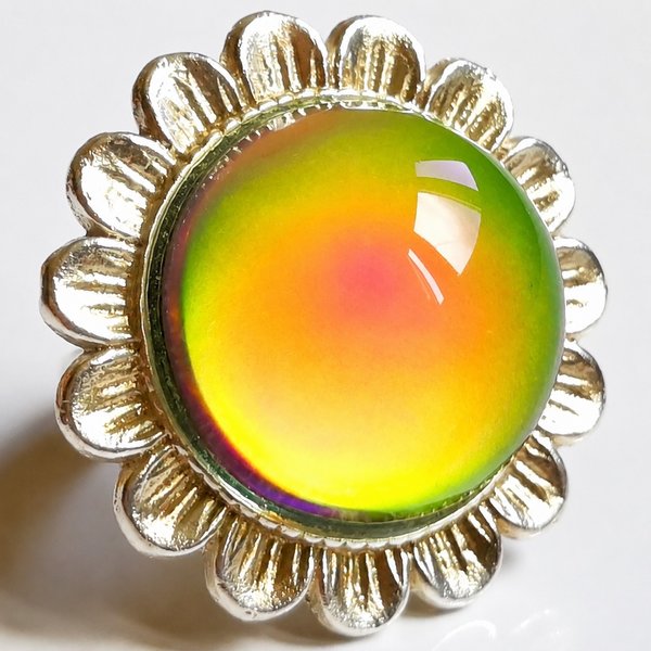 Silver Sunrise of Beauty - Mood Ring - 20 mm - Sterling Silver 925