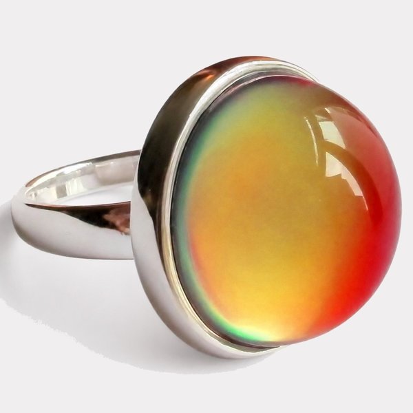 Silver Sun of Elegance - Mood Ring - 20 mm - Sterling Silver 925