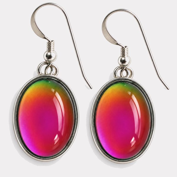 Maidens of Luck - Mood Earrings - 18x13 mm - Sterling Silver 925