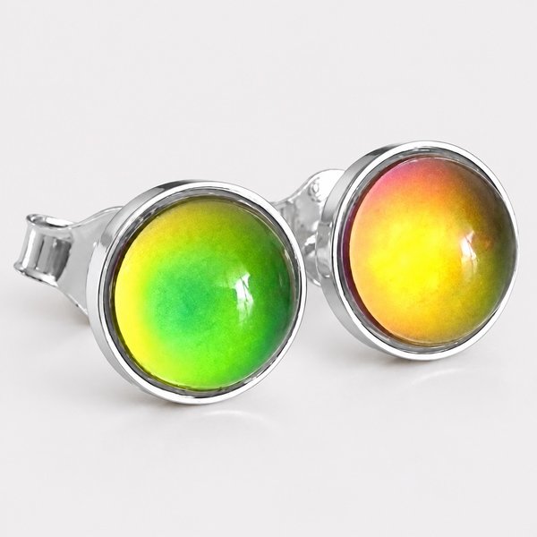 Fairies of the Light - Mood Stud Earrings - 6 mm - Sterling Silver 925
