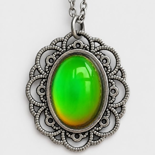 Venus of the Secret Lake - Mood Necklace - 18x13 mm - Brass