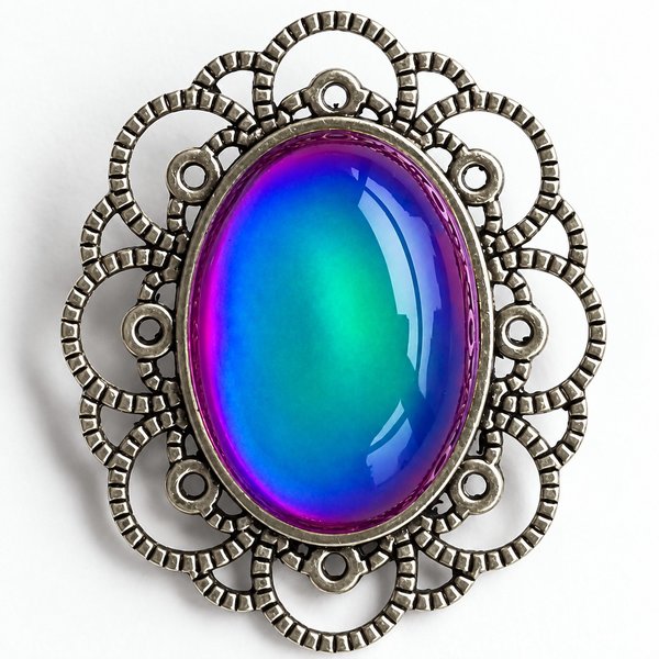Silver Venus of Rome - Mood Brooch - 25x18 mm - Brass