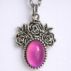 Roses of Love - Mood Necklace - 14x10 mm - Brass